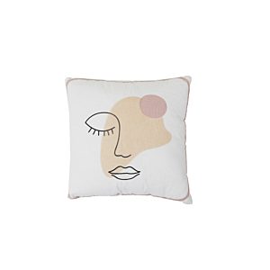 Coussin Dehoussable Arty Poesie Formelle - Beige Déstockage