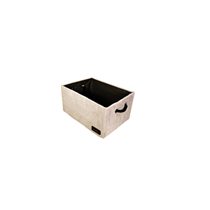 Boite De Rangement Côtelé Avec Couvercle 38.5X28.5X21.5Cm - Beige Accessoires-rangements
