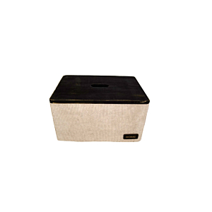 Boite De Rangement Côtelé Avec Couvercle 38.5X28.5X21.5Cm - Beige