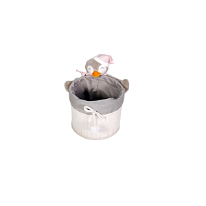 Panier Pingouin Avec Couvercle 19X16Cm - Beige Clair Paniers et corbeilles
