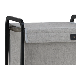 Paniers À Linge 45X31X62Cm - Noir / Gris