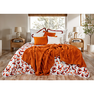 Taie D’Oreiller Uni Flanelle 50X70Cm - Terracota
