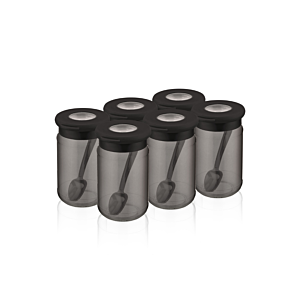 Set De 6 Pots D'Épices - Noir Rangement cuisine