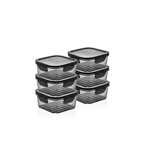Set De 6 Boîtes De Conservation 17Cm - Noir Offres Ramadan