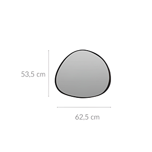 Miroir Organique 62,5X0,7X53,5Cm - Noir