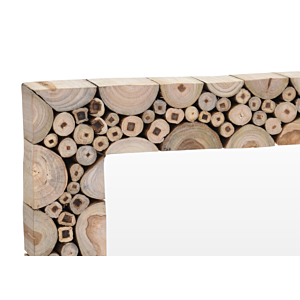 Miroir Avec Cadre Carré 50Cm - Beige