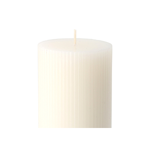 Bougie Cylindrique 7X7X14Cm - Blanc Cassé