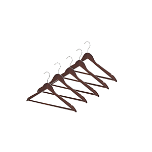 Set De 5 Cintres En Bois - Marron Rangement pratique