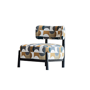 Fauteuil Fashion Aux Motifs Patchwork - Vert / Marron