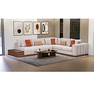 Salon New Elegent Gauche - Taupe