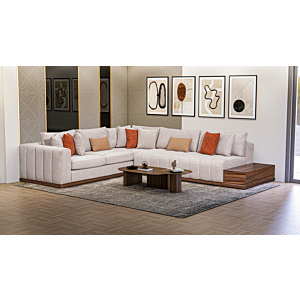 Salon New Elegent Droit - Taupe