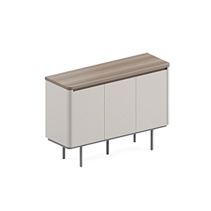 Élément Bas Vega Pro 3 Portes - Chêne / Beige Bons plans Bureaux