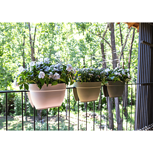 Pot Capri Campana Pour Balcon 40Cm - Gris Clair