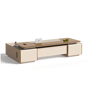 Bureau Presidentiel Majesty Gauche - Marron / Beige Bureau Professionnel