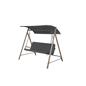 Balancelle Wood 3 Places - Gris Foncé Liquidations Jardin