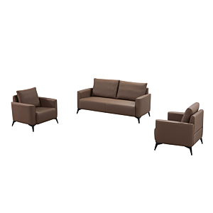 Pack Salon De Bureau Essentiel 3+1+1 - Marron
