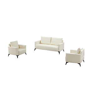 Pack Salon De Bureau Essentiel 3+1+1 - Blanc