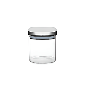 Bocal En Verre Avec Couvercle Inox 800Ml - Blanc