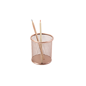 Porte-Crayons - Doré Rose Set Accessoires Bureau