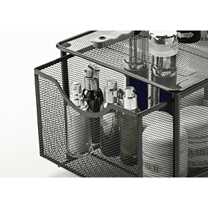 Support De Rangement Multi-Usage Avec 2 Étagères - Noir