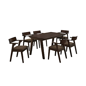 Set Mocca Table + 6 Chaises - Marron