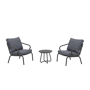 Set Balcon Alicia Avec Table Basse - Gris