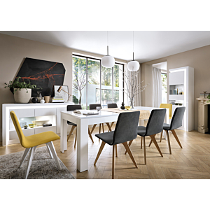 Table À Manger White Lyon Extensible 160-200Cm -Blanc
