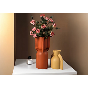 Vase En Céramique 15Cm - Orange