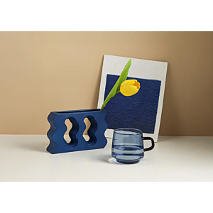Vase En Céramique 16Cm -Bleu