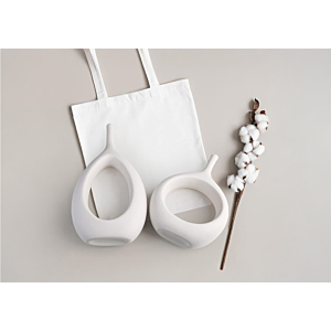 Vase En Céramique 31,5Cm - Blanc
