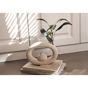 Vase Cercle En Céramique - Crème