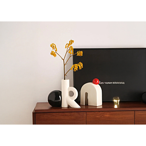 Vase En Céramique - Blanc / Noir