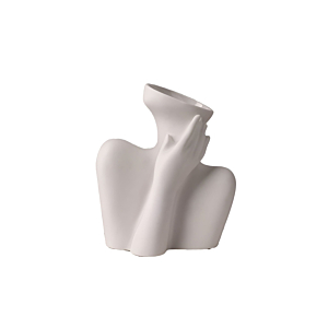 Vase Art Corporel 18Cm -Blanc Soldes été vague 2