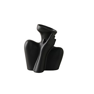 Vase Art Corporel 18Cm - Noir Décoration