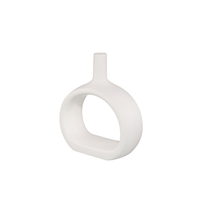 Vase En Céramique 21,5Cm - Blanc Décoration