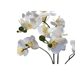 Orchidée Artificielle En Pot 26X26X53Cm - Blanc