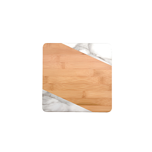 Planche À Découper Effet Marbre Carrée - Beige Art de la table