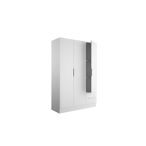 Armoire Espresso 3 Portes + 2 Tiroirs
