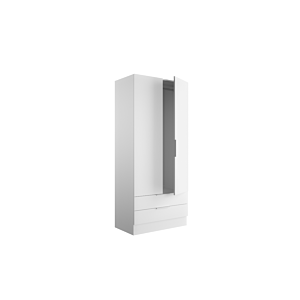 Armoire Espresso 2 Portes + 2 Tiroirs