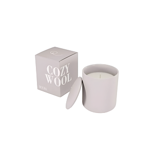 Bougie Parfumée En Porcelaine Avec Couvercle - Gris Décoration