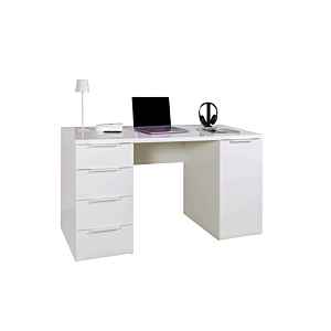 Bureau Espresso 4 Tiroirs + 1Porte
