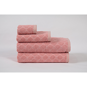 Serviette De Bain Jaquard - Rose