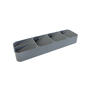 Organisateur Compact De Couverts 5 Cellules - Gris Rangement cuisine