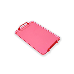 Plateau Aurora 31X22 Cm - Rose Transparent Art de la table