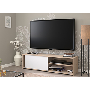 Meuble Tv Tomy 155cm - Chêne / Blanc