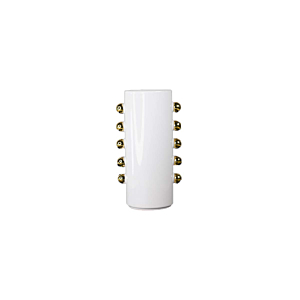 Vase En Céramique En Blanc Avec Sphères -Dorées Décoration