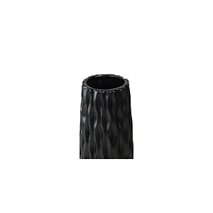 Vase Noirea Ondulee En Ceramique 