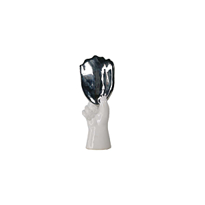 Decoration À Poser Sculpture Visage 11Cm - Argenté