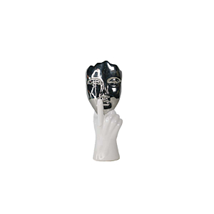 Decoration À Poser Sculpture Visage 11Cm - Argenté Décoration