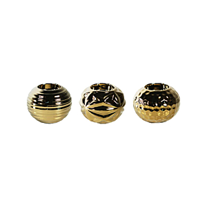 Set De 3 Photophores Boules - Doré Décorations